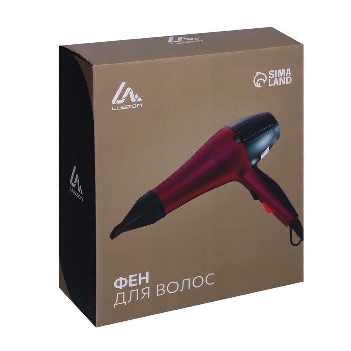 Фен Luazon LF-17, 1500 Вт, 2 скорости, 3 температурных режима, синий Фен Luazon LF-17, 1500 Вт, 2 скорости, 3 температурных режима, синий