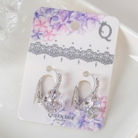 Серьги &laquo;Циркония&raquo; мини, круг, цвет белый в серебре