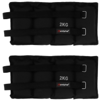 Утяжелители ONLYTOP, 2 шт. х 2 кг, цвет чёрный Утяжелители ONLYTOP, 2 шт. х 2 кг, цвет чёрный