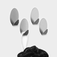 Крючки самоклеящиеся SAVANNA &laquo;Овал&raquo;, 4 шт, металл, 5&times;3,3&times;1,5 см