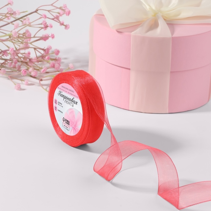 Лента капроновая, 20 мм, 20 &plusmn; 1 м, цвет коралловый №183