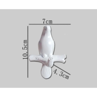 Декор настенный-вешалка "Голубь", 10,5 x 7 см, белый Декор настенный-вешалка "Голубь", 10,5 x 7 см, белый