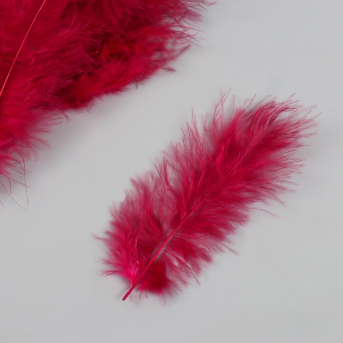 Перо декоративное гусиное пуховое Перо декоративное гусиное пуховое "Бордо" набор 40 шт h=10-15 см