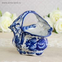 Конфетница &laquo;Весна&raquo;, 21&times;13&times;18 см, гжель