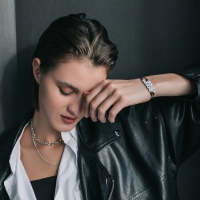 Браслеты &laquo;Неразлучники&raquo; бусины любовь и счастье, цвет чёрно-белый, 7 см