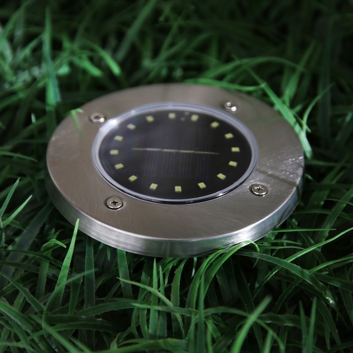 Садовый светильник на солнечной батарее, 11.5 &times; 13 &times; 11.5 см, 16 LED, свечение белое