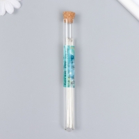 Иглы металл для бисера в стеклянной колбе тонкие набор 30 шт &Oslash; 0,7х118 мм 1,5х1,5х14 см