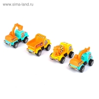 Машина инерционная &laquo;Стройтехника&raquo;, набор 4 шт.