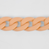 Цепочка для сумки, пластиковая, матовая, 23 × 17 мм, 120 см, цвет оранжево-бежевый Цепочка для сумки, пластиковая, матовая, 23 × 17 мм, 120 см, цвет оранжево-бежевый