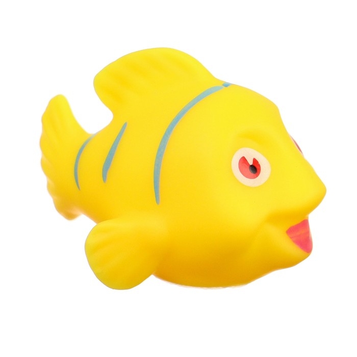 Набор резиновых игрушек для ванны &laquo;Желтые рыбки&raquo;, с пищалкой, 5 шт, Крошка Я