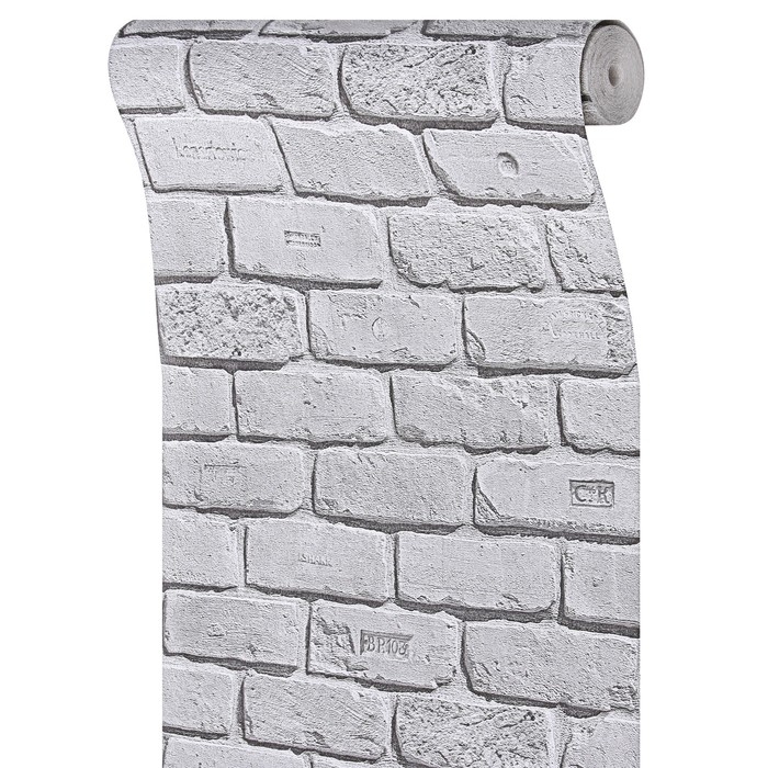 Бумажные обои Кирпичи 301-017, 0,53х10,05м, серый Бумажные обои Кирпичи 301-017, 0,53х10,05м, серый