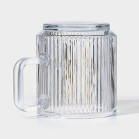 Кружка стеклянная &laquo;Грани&raquo;, 350 мл, 8,5&times;9,5 см