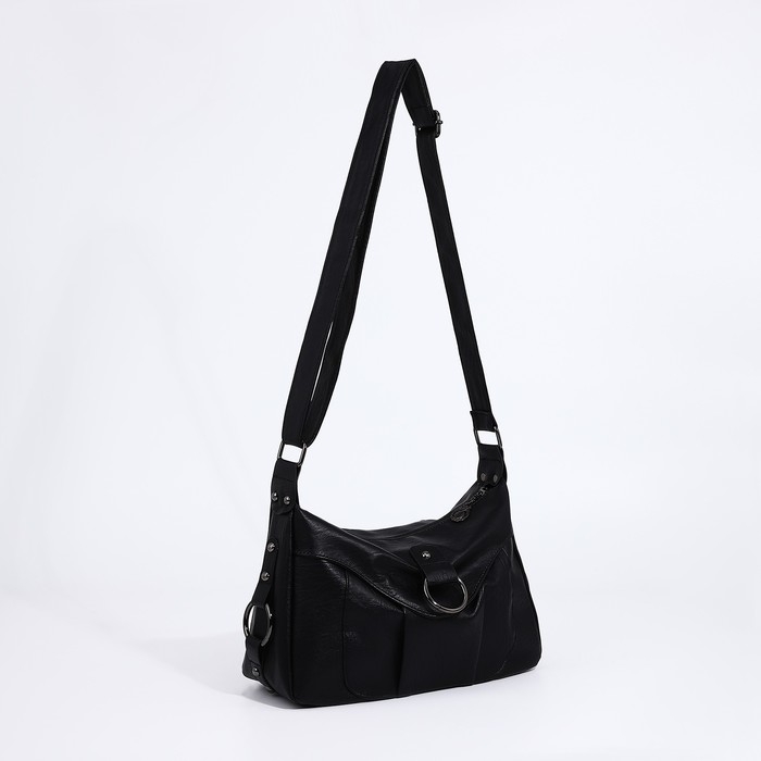 Сумка-мешок на молнии цвет чёрный Сумка-мешок на молнии цвет чёрный