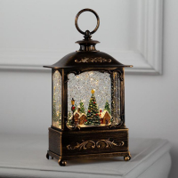 Светодиодная фигура &laquo;Новогодняя деревня&raquo; 14.5 &times; 22 &times; 8 см, пластик, батарейки ААх3 (не в комплекте), USB, свечение тёплое белое