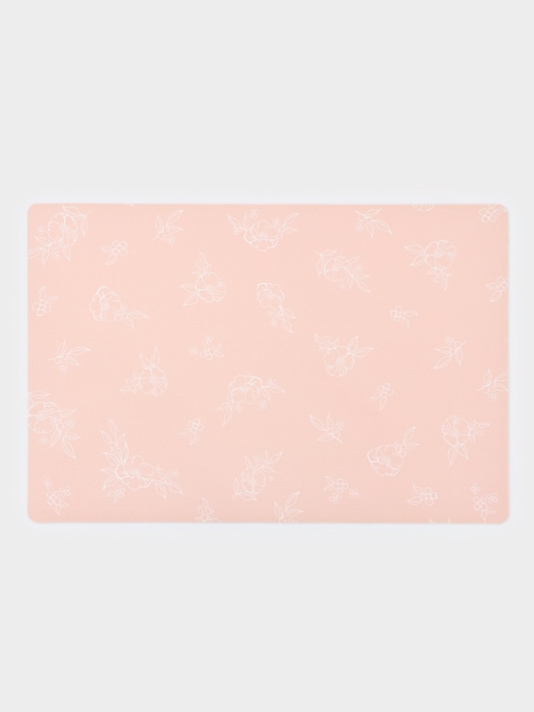 Коврик "Flowers" влаговпитывающий Доляна, 46х30,5 см, розовый