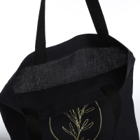 Шопер "Эко", 35х0,5х40, принт с блёстками, без подклада, чёрный Шопер "Эко", 35х0,5х40, принт с блёстками, без подклада, чёрный