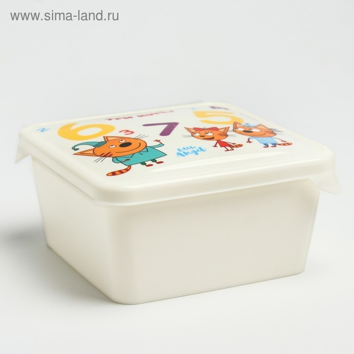 Ланч-бокс, контейнер детский ТРИ КОТА &laquo;Обучайка&raquo;, рисунок МИКС, 450 мл