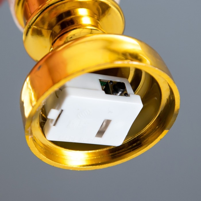 Ночник "Ледянная свеча" LED 1Вт от батареек 3хLR44 золото 4,5х4,5х12 см RISALUX