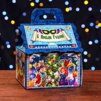 Подарочная коробка "Маскарад" 16 х 16 х22 см.