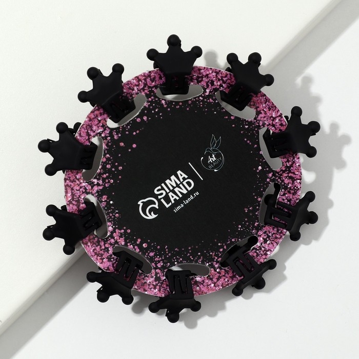 Краб для волос , мини , набор &laquo;Принцесса&raquo;,10 шт.,1,5 х1,5 см