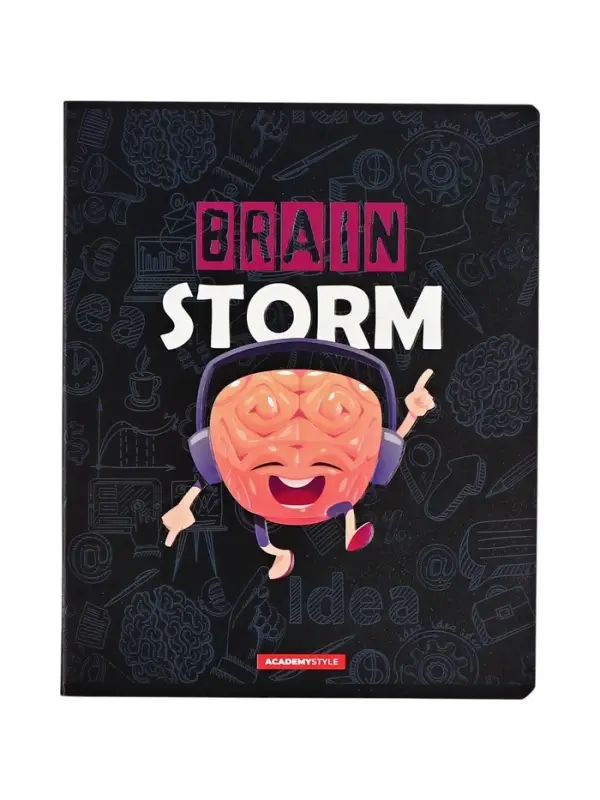 Тетрадь 48 листов, в клетку &laquo;Мозговой штурм&raquo;, мелованный картон, МИКС