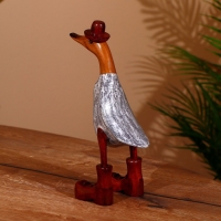 Сувенир "Утка в сером" дерево 27 см