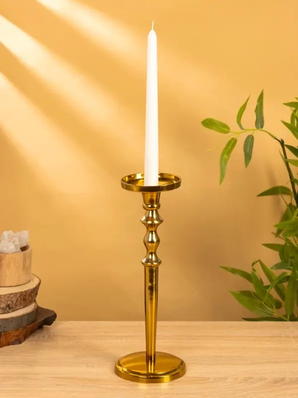 Подсвечник "Пьедестал" 11х11х30 см, алюминий, цв. золото