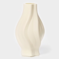 Ваза для цветов, пластик, 13.5&times;13.5&times;25 см, белый