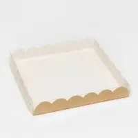 Коробка для печенья, крафт, 21&times;21&times;3 см