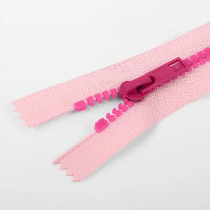 Молния &laquo;Трактор&raquo;, №5, неразъёмная, замок автомат, 20 см, розовая