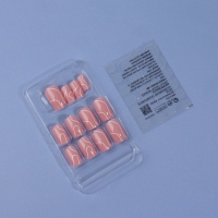 Накладные ногти «lines», 24 шт, с клеевыми пластинами, форма мягкий квадрат, цвет нежно-розовый Накладные ногти «lines», 24 шт, с клеевыми пластинами, форма мягкий квадрат, цвет нежно-розовый