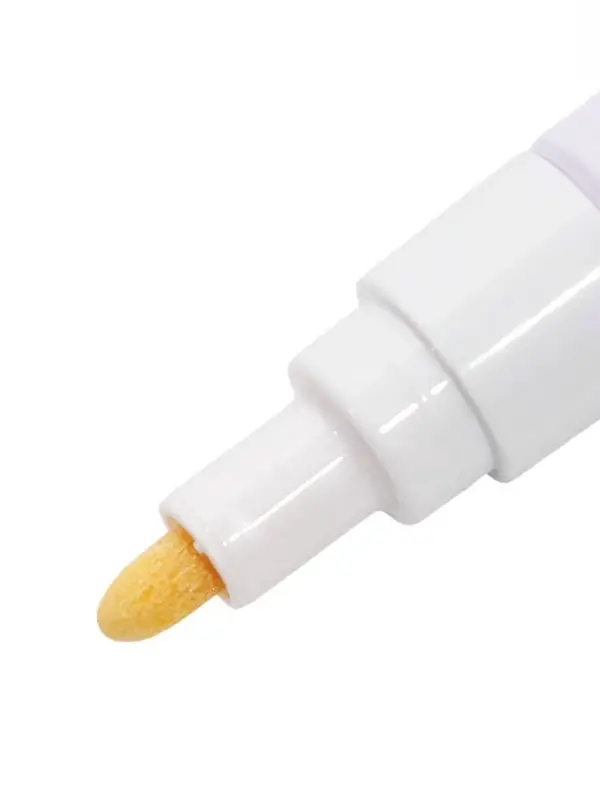 Маркер-краска, лаковый наконечник, пулевидный 4 мм, ширина линии 2.5 мм, белая, цена за 1 штуку