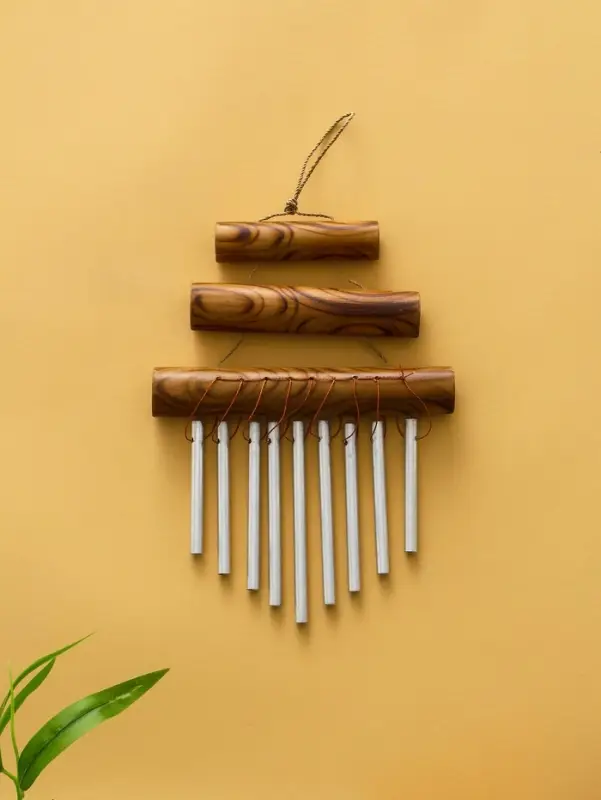 Музыка ветра бамбук, алюминий, 18х3х25 см