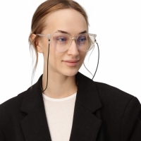 Шнурок для очков на шею 70 см силиконовый, черный Шнурок для очков на шею 70 см силиконовый, черный