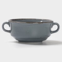 Бульонница Magistro "Alpine Frost" 250 мл 14,6х14,6х7,2 цвет синий с блюдцем