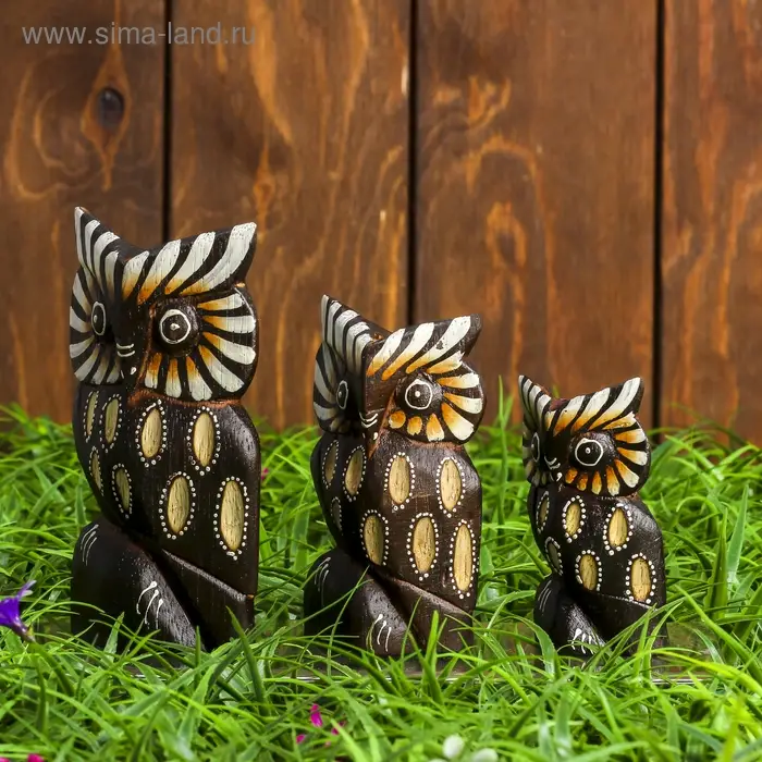 Набор сувенирный "Совы" (8,10,12 см) 11х3х12 см