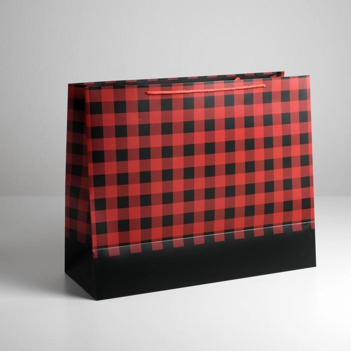 Пакет подарочный ламинированный, упаковка, &laquo;Man rules&raquo;, XL 49 х 40 х 19 см