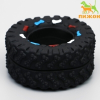 Игрушка пищащая "Покрышка" для собак, 8 см, чёрная Игрушка пищащая "Покрышка" для собак, 8 см, чёрная