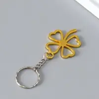 Брелок металл "Клевер" МИКС 4,5х3,7х0,3 см