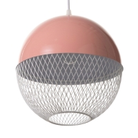 Светильник Lina 1х40Вт Е27 светло-розовый  26х26х32см