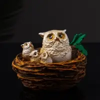 Фигура "Совушки в гнезде" 7.5х10х9.2 см