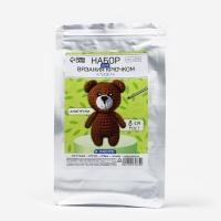 Набор для вязания крючком. Амигуруми: мягкая игрушка своими руками &laquo;Мишка&raquo;, 8 см