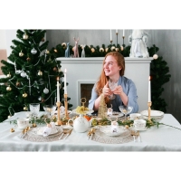 Тарелка фарфоровая глубокая Magistro &laquo;Новый Год. Снегопад&raquo;, 450 мл, d=20,8 см