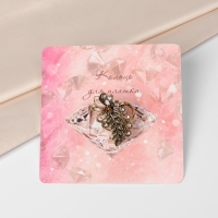 Кольцо для платка &laquo;Ветвь&raquo;, цвет коричневый в чернёном золоте