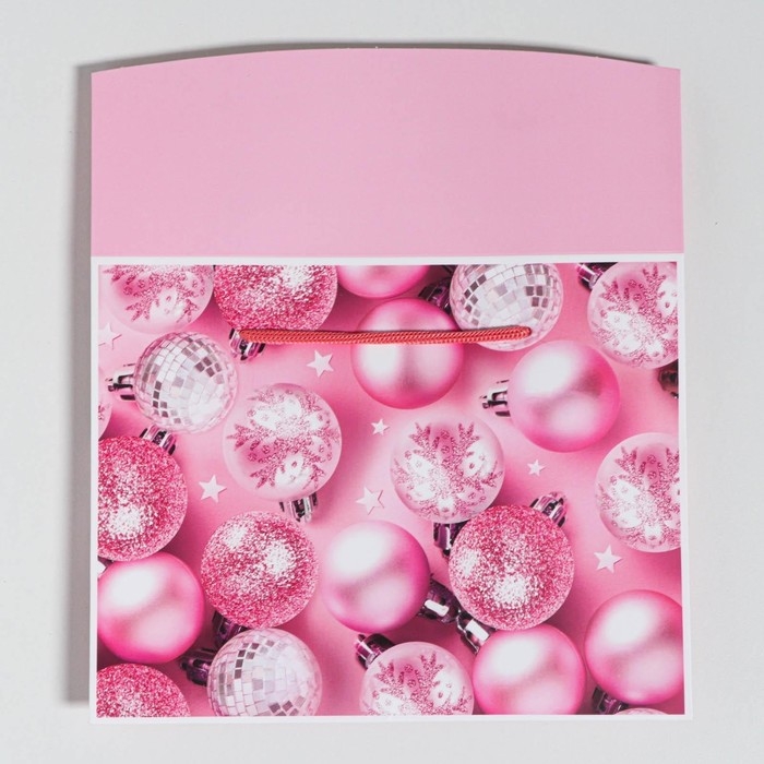 Пакет-коробка &laquo;Розовые шары&raquo;, 23 х 18 х 11 см