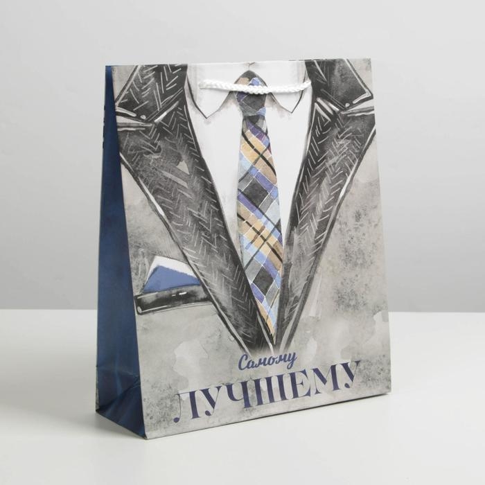 Пакет подарочный ламинированный, упаковка, &laquo;Самому лучшему&raquo;, ML 21 х 25 х 8 см