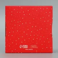 Коробка для макарун с низкими бортами &laquo;Венок&raquo;, 11&times;11&times;3 см