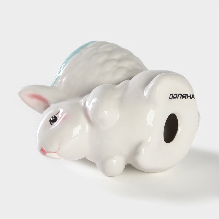 Подставка для яйца Доляна &laquo;Зайка&raquo;, 8&times;5,5&times;7,5 см, цвет голубой