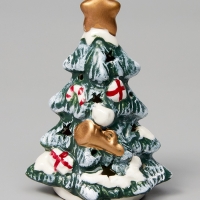 Светодиодная фигура "Зеленая елка" 9.8х5.5х6.5, 1 LED, LR44x3(в компл.), Т/БЕЛЫЙ