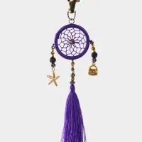 Брелок ловец снов, 17 см, фиолетовый